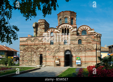 Vecchi Cristo Pantocratore chiesa ora utilizzato come galleria d'arte commerciali, Nessebar, Mar Nero, Bulgaria Foto Stock