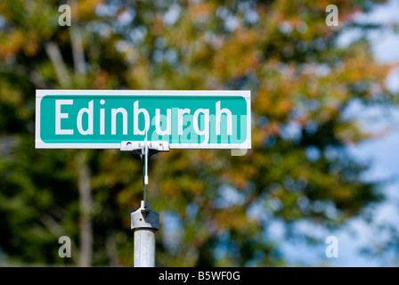 Segno per Edinburgh Foto Stock