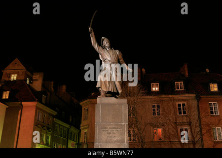 Statua del militare polacco leader Jan Kilinski (1760-1819) a Varsavia, Polonia Foto Stock