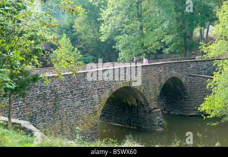 Il ponte in pietra a Manassas National Battlefield Park, Virginia Foto Stock