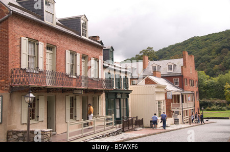 La città bassa, harpers Ferry National Historical Park, West Virginia Foto Stock