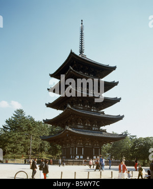 Pagoda Kofuku-Ji Nara Giappone Foto Stock