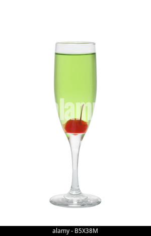 Green drink con esclusione di ciliegio isolati su sfondo bianco Foto Stock