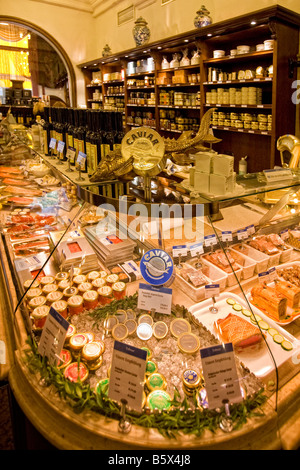 Dahlmeier negozio delicatessen caviale Monaco di Baviera Germania Foto Stock