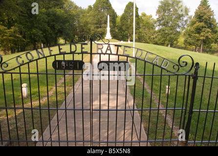 Groveton cimitero confederati a Manassas National Battlefield Park, Virginia Foto Stock