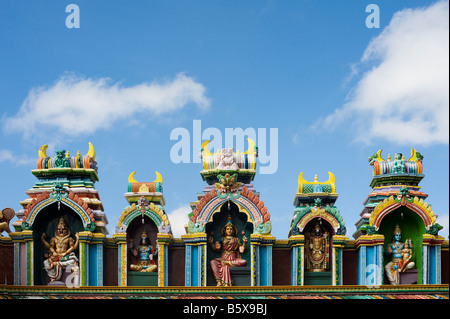 Divinità indù, dipinta statua, sul Signore Lakshmi Narasimha Swamy tempio in Kadiri, Andhra Pradesh, India Foto Stock