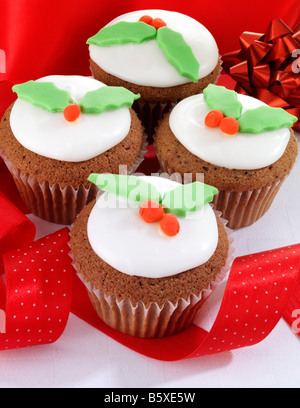 Natale Holly tortine Foto Stock