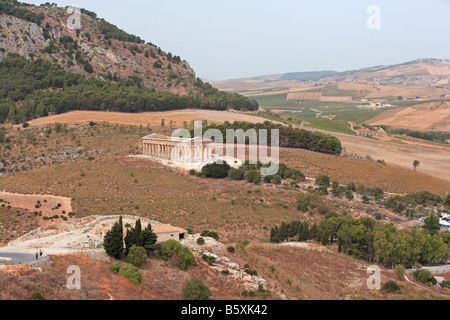 Tempio greco di Segesta, Sicilia Foto Stock