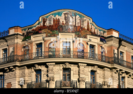 La facciata dell'albergo 5 stelle nazionale (1903) a Mosca, Russia Foto Stock