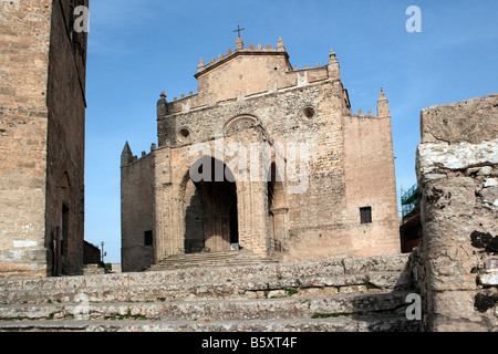 Chiesa Matrice ed il Campanile, Erice, in Sicilia Foto Stock