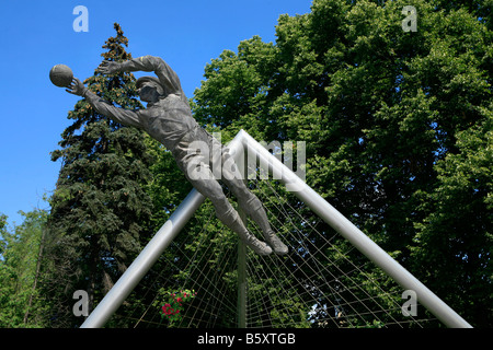 Il leggendario portiere della dinamo Lev Yashino a Mosca, Russia Foto Stock