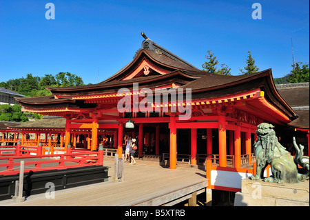 Itsukushima Jinja, Miyajima cho, Hatsukaichi, Prefettura di Hiroshima, Giappone Foto Stock