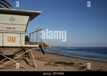 Stazione bagnino La Refugio California State Beach Foto Stock
