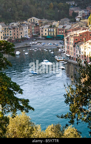 Portofino,vista da sopra Foto Stock