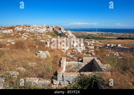 Castello Eurialo, costruita per proteggere Siracusa nel 402 A.C. Siracusa, Sicilia Foto Stock