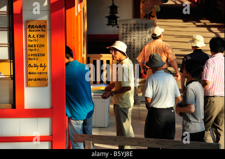 Itsukushima Jinja, Miyajima cho, Hatsukaichi, Prefettura di Hiroshima, Giappone Foto Stock