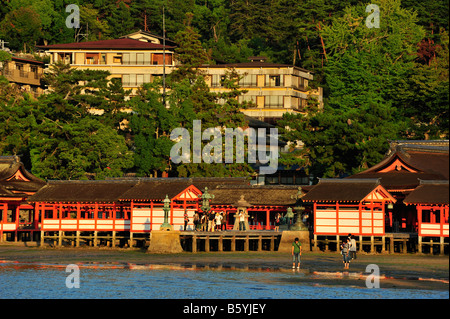 Itsukushima Jinja, Miyajima cho, Hatsukaichi, Prefettura di Hiroshima, Giappone Foto Stock