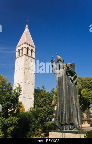 Scultura monumentale del Vescovo Grgur Ninski scultura di Ivan Mestrovic 1929 Split Dalmazia Croazia Europa Foto Stock