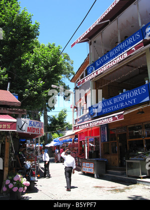 ISTANBUL. Il villaggio di Anadolu Kavagi sulla sponda asiatica del Bosforo. 2008. Foto Stock