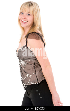 Ritratto Di Donna sorridente Foto Stock