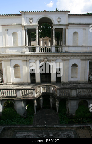 Cortile interno di Villa Giulia il museo etrusco di roma Foto Stock