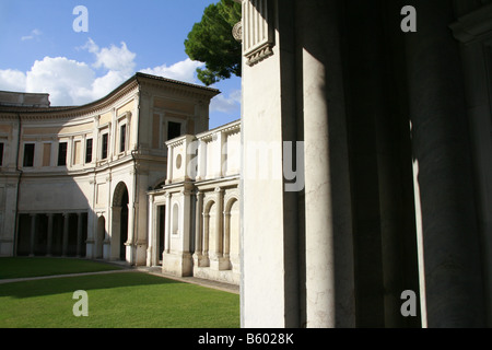 Cortile interno di Villa Giulia il museo etrusco di roma Foto Stock