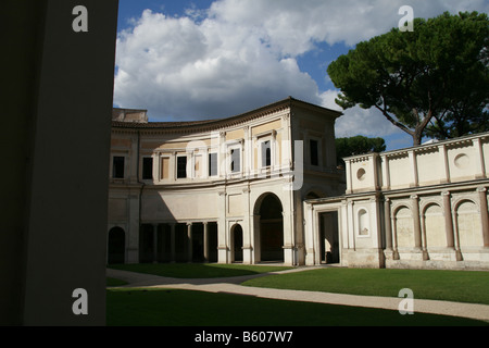 Cortile interno di Villa Giulia il museo etrusco di roma Foto Stock