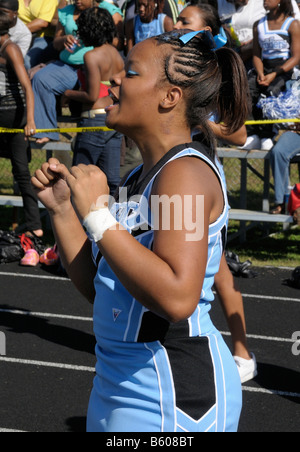 Ritratto di una cheerleader,Suitland, Md Foto Stock