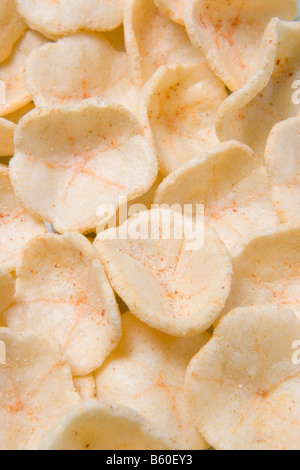 Gamberi patate aromatizzato Puff spuntini Foto Stock