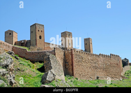 Castello Alcazar, fortezze, torri, Molina de Aragon, Castiglia La Mancha, in Spagna, Europa Foto Stock