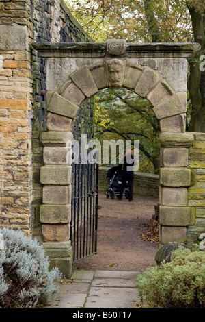Dettagli architettonici a Shibden Hall, Halifax, West Yorkshire, Inghilterra Foto Stock