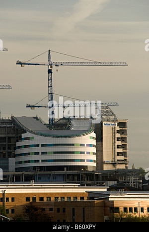 Queen Elizabeth Hospital Selly Oak viste Selly Oak super ospedale Queen Elizabeth in costruzione e parzialmente costruita Foto Stock