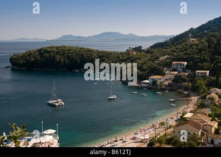 Kalami Beach & Bay, a nord di Corfù Corfù, Grecia, Europa Foto Stock