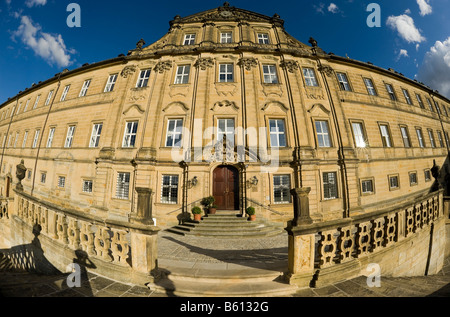 Abbazia di Banz ora noto come castello di Banz, Bad Staffelstein, Alta Franconia, Bavaria Foto Stock