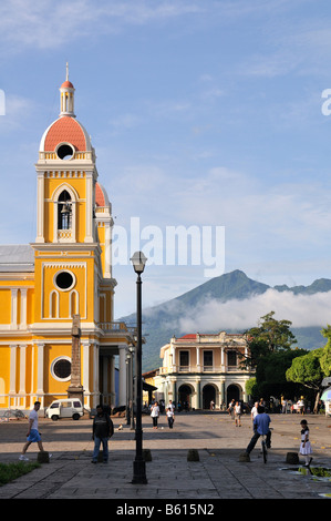 Cattedrale sul Parque Central Square, Granada, Nicaragua america centrale Foto Stock