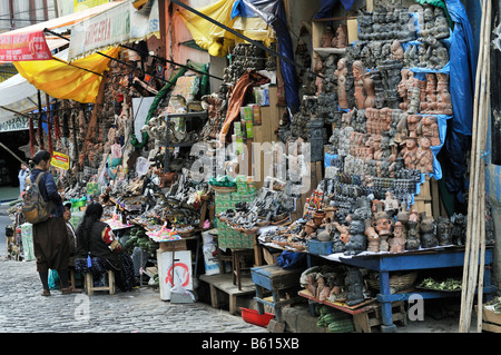 Strega stallo, La Paz, Bolivia, Sud America Foto Stock