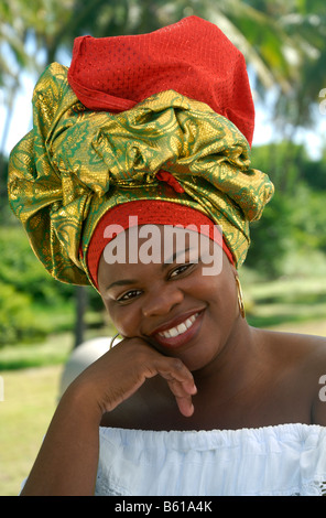 Local Donna vestita come Baiana, Bahia, Brasile Foto Stock