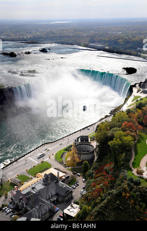 Vista aerea del Niagara Falls dalla Torre Skylon Ontario Canada Foto Stock