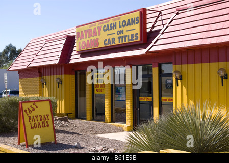 Un payday loan / auto prestito titolo business. Foto Stock