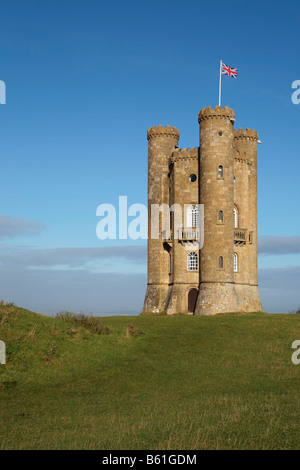 Torre di Broadway, Worcestershire, seduto sul secondo punto più alto in Cotswolds Foto Stock