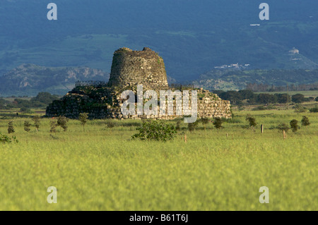 Nuraghe, tower building, Santu Antine in Valle dei Nuraghi, Sardegna, Italia, Europa Foto Stock