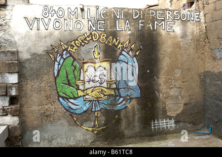 Murale politico, Orgosolo, Sardegna, Italia, Europa Foto Stock