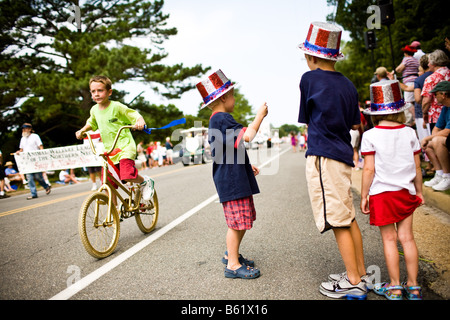 Il 4 di luglio parade attraverso Irvington, va il Mercoledì, 4 luglio 2007. Foto Stock