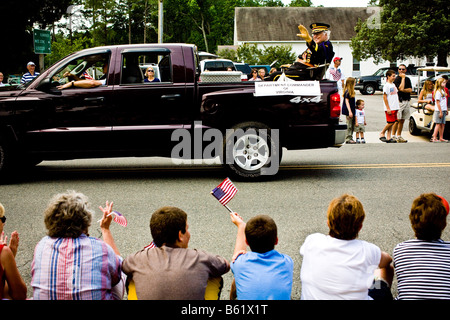 Il 4 di luglio parade attraverso Irvington, va il Mercoledì, 4 luglio 2007. Foto Stock