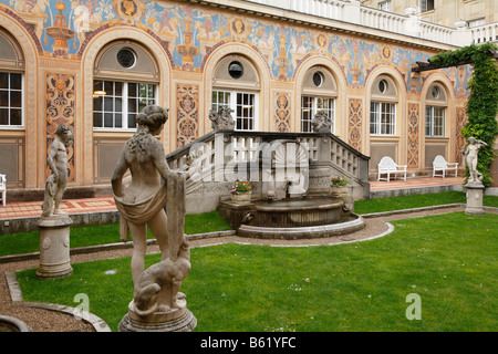 Schmuckhof cortile del Regentenbau in Bad Kissingen, Rhoen, bassa Franconia, Baviera, Germania, Europa Foto Stock