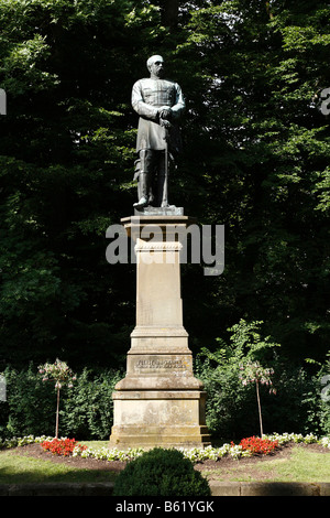 Bismarck memorial, Bad Kissingen, Rhoen, Baviera, Germania, Europa Foto Stock