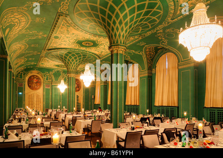Sala verde nell'edificio Regentenbau, Bad Kissingen, Rhoen, bassa Franconia, Baviera, Germania, Europa Foto Stock