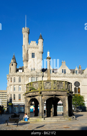 Castlegate Aberdeen, Scozia, Gran Bretagna, Europa Foto Stock