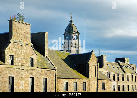 Storica città case in Aberdeen, Scozia, Gran Bretagna, Europa Foto Stock