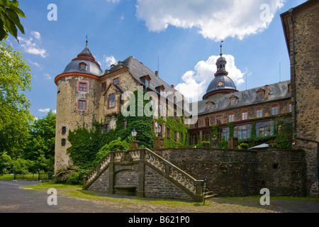 Il castello di Laubach, residenza del conte zu Solms-Laubach, Laubach, Hesse, Germania, Europa Foto Stock